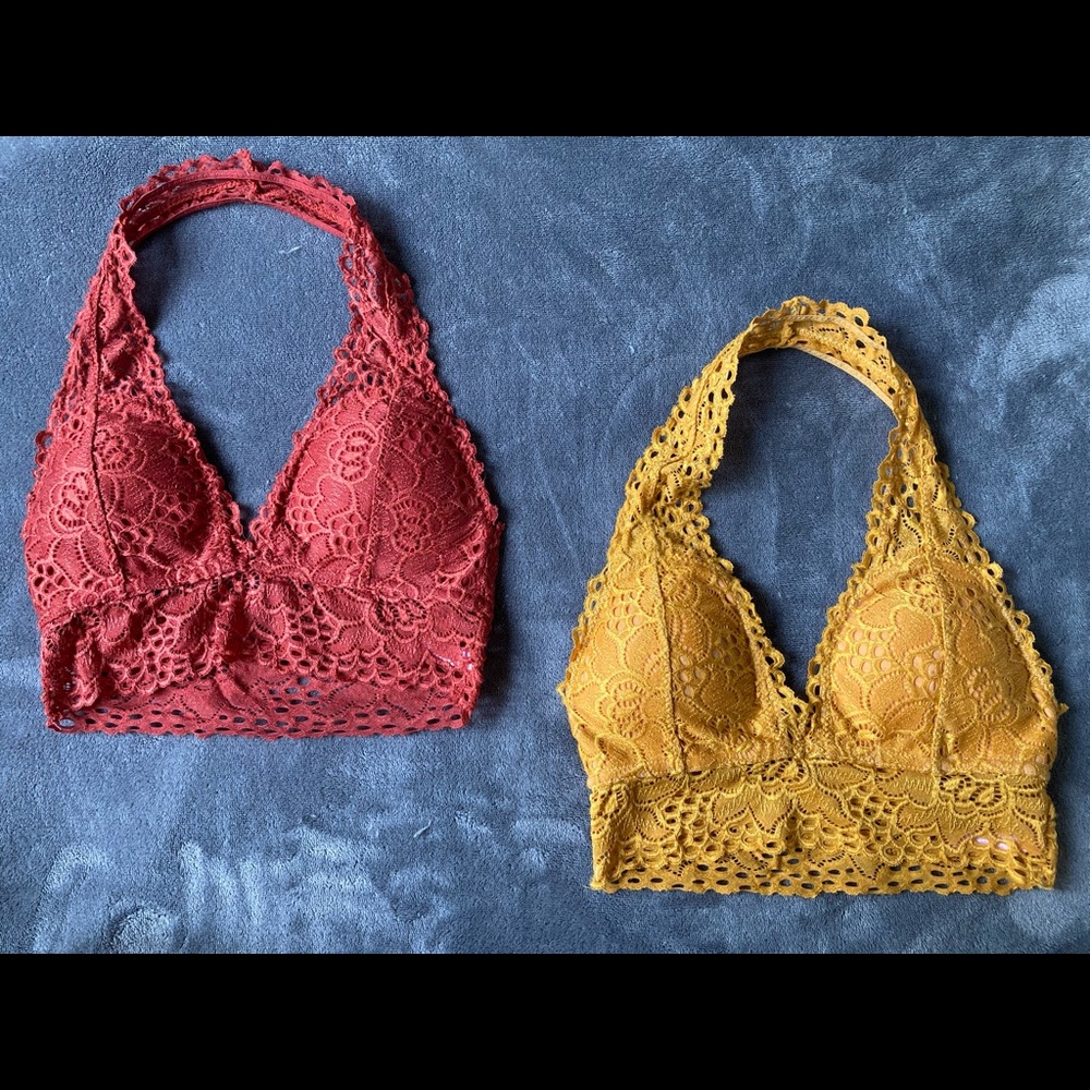 Colorful Padded Bralettes - Set of 2